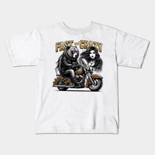 Warrior Woman on Wheels Kids T-Shirt